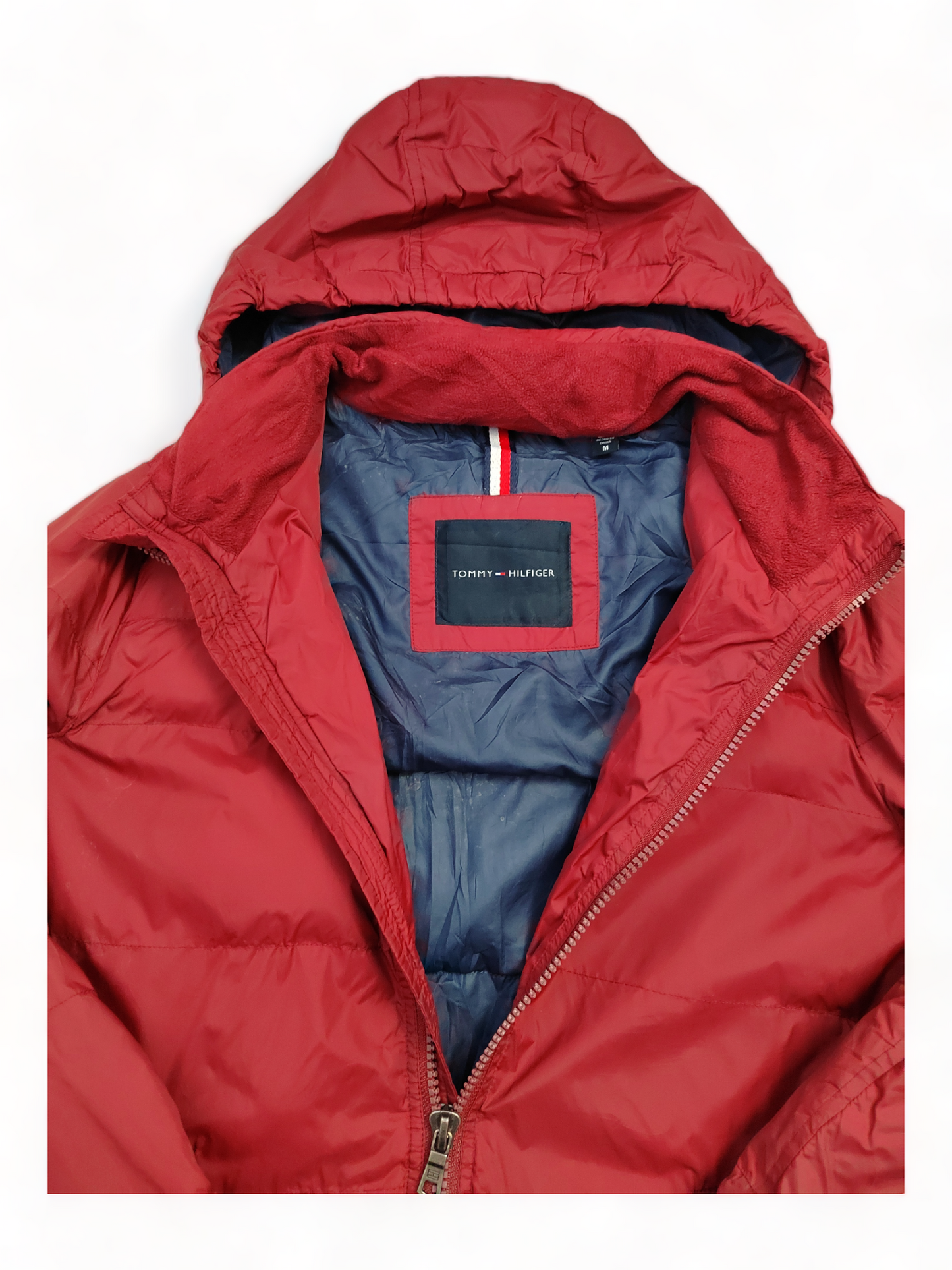 Tommy Hilfiger Puffer Jacket Men’s Medium Red Zip Up