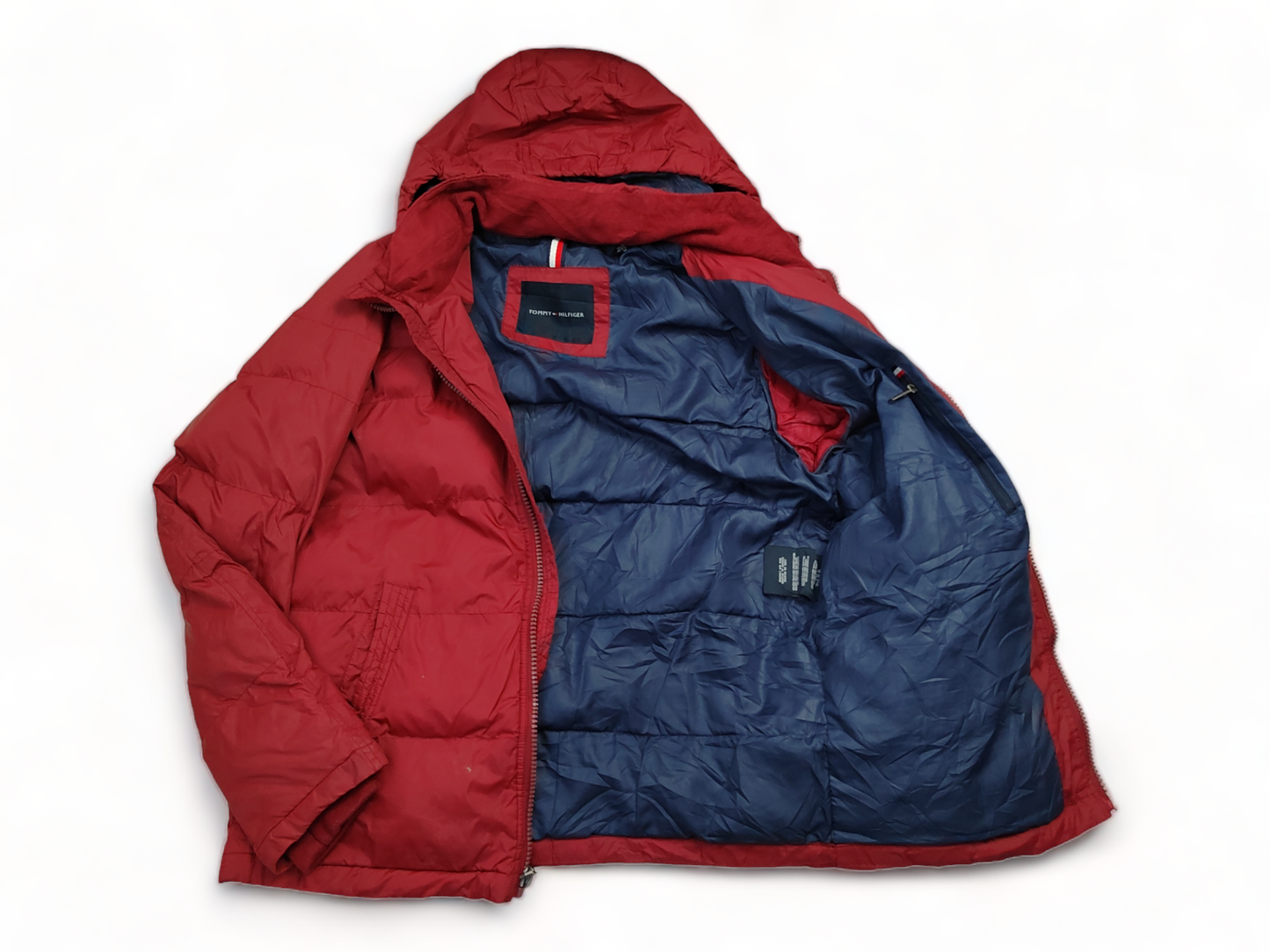 Tommy Hilfiger Puffer Jacket Men’s Medium Red Zip Up