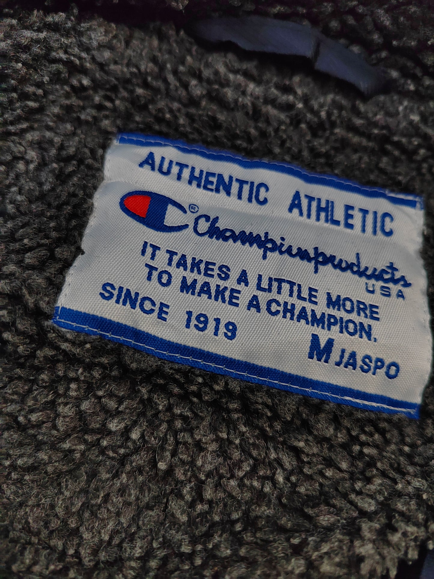 Champion Jacket Men’s Large Dark Blue Zip Up Classic