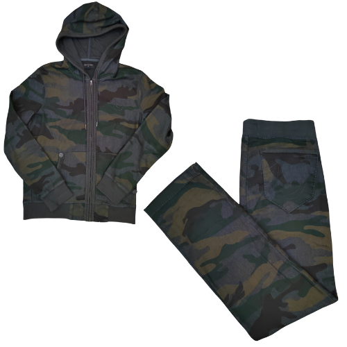 TRUE REGLION Tracksuit Small Camo Pattern – Full Set Top and Bottom