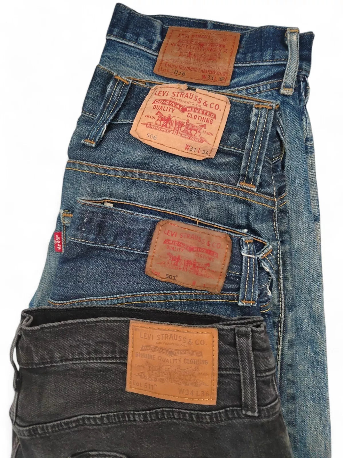 Wholesale Job lot Vintage Levi Jeans Unique Models Grade C x 10 Mixed Resell