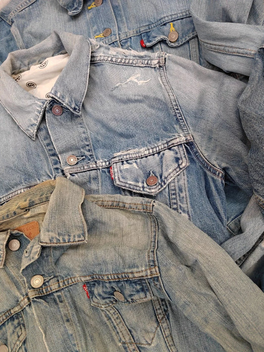 Levi Denim Jacket Grade C Damaged Bale x 10