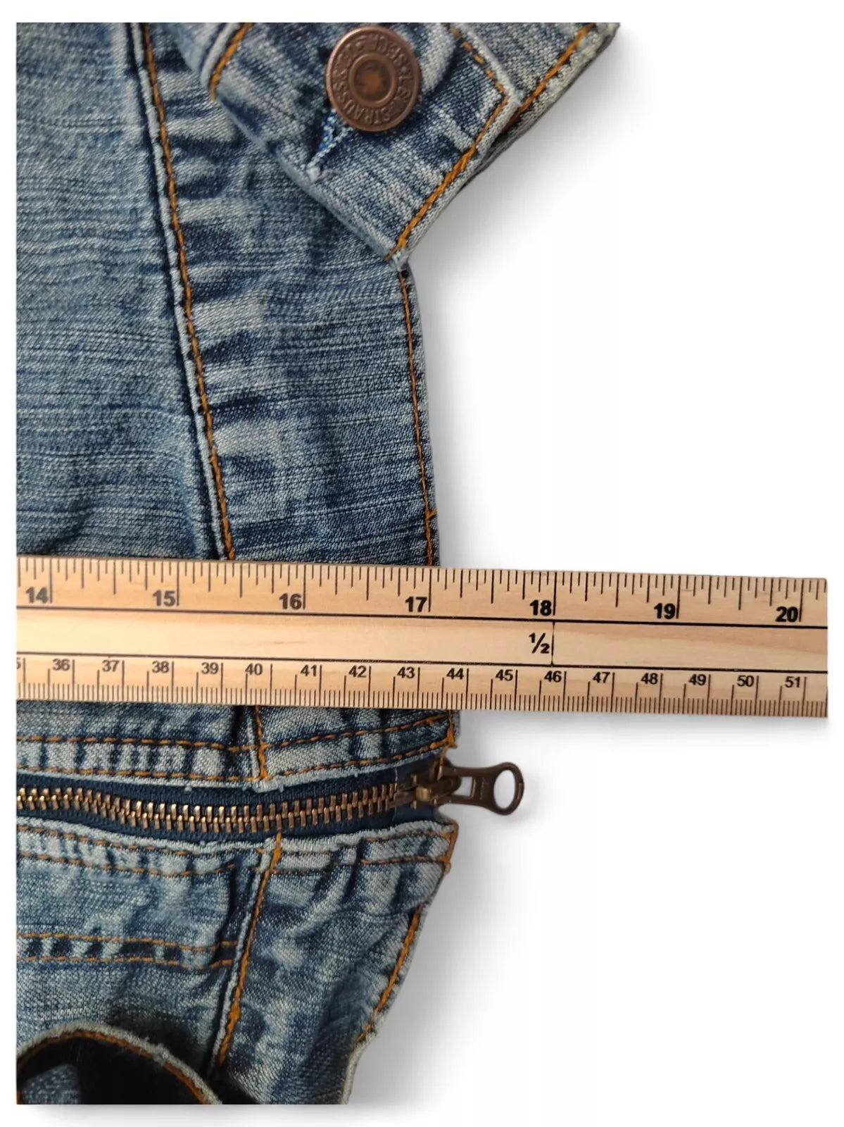 Levi Denim Jacket Women's Extra Small Girls (M) - Zip Up Vintage Levi's