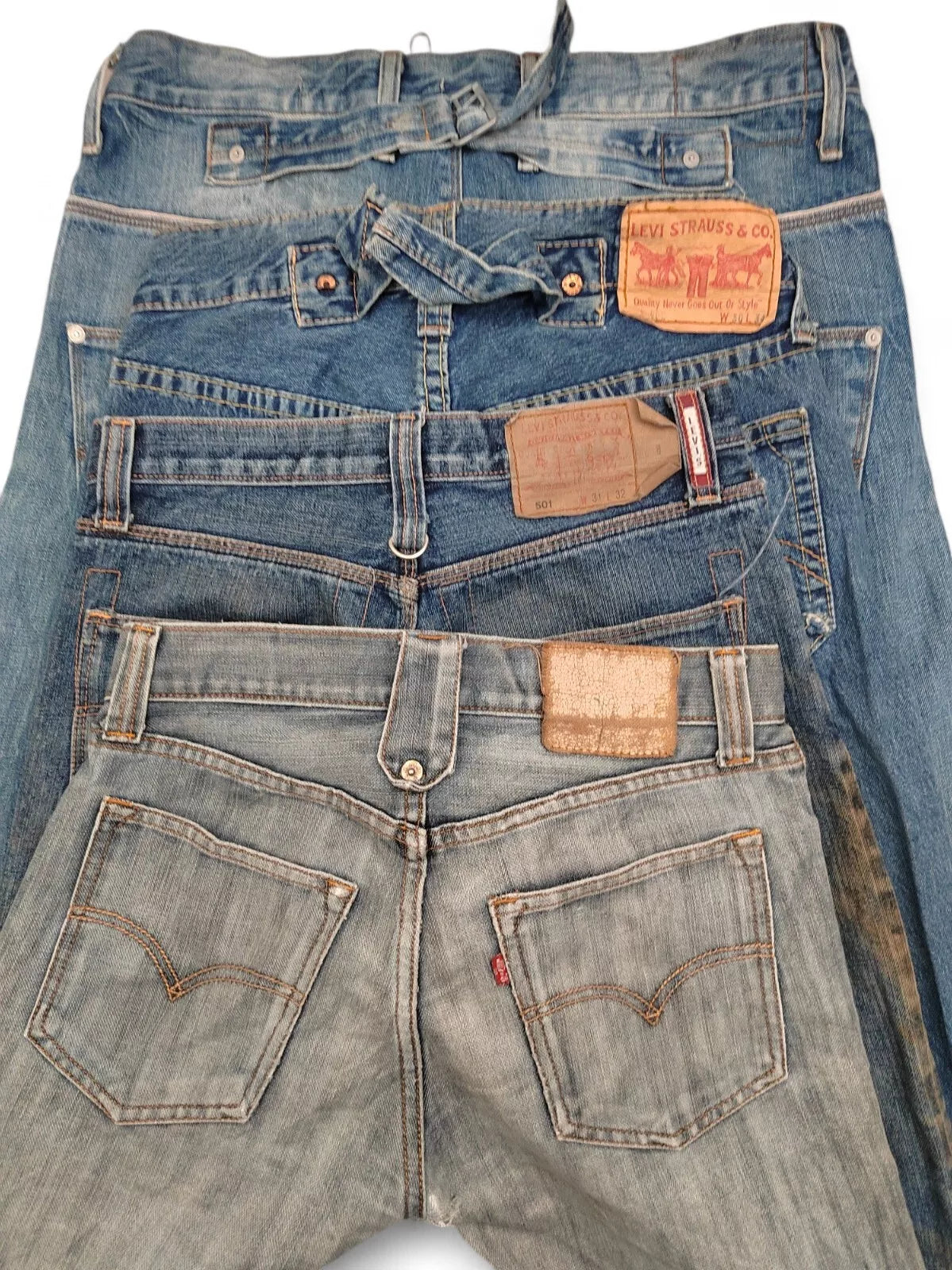 Wholesale Job lot Vintage Levi Jeans Unique Models Grade C x 10 Mixed Resell