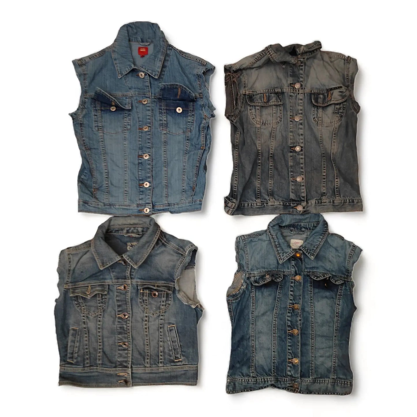 Womens Denim Waistcoat Cut Off x10