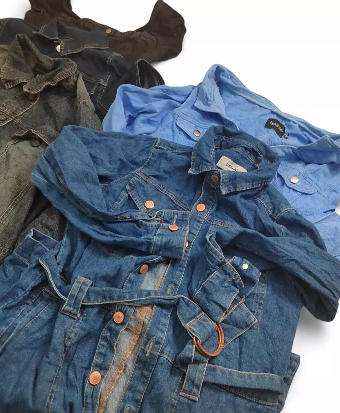 Denim Dresses Women's Blue Job Lot Wholesale Button Up XS - L x 10