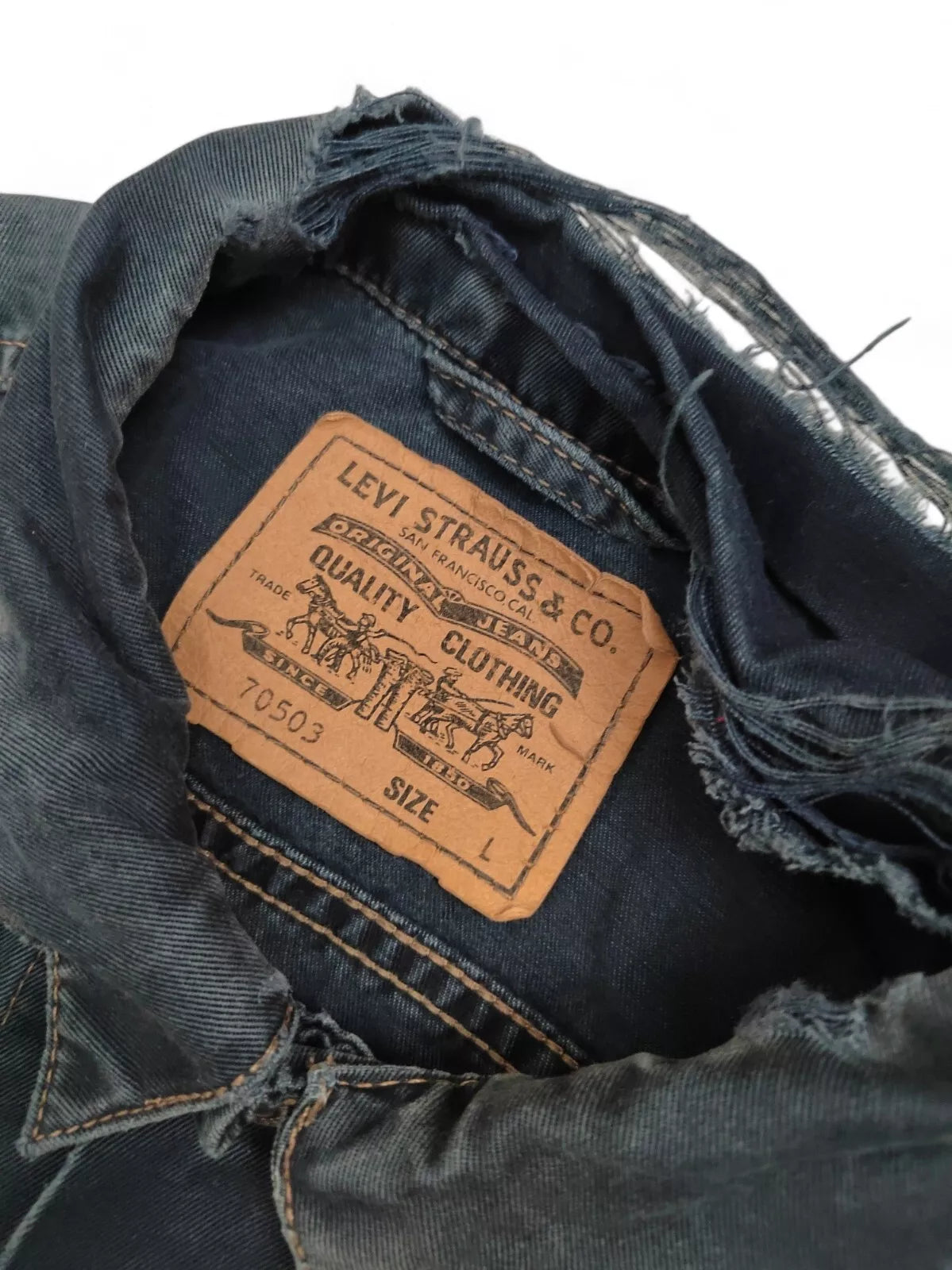 Levi's Trucker Denim Jacket 70503 - Vintage 1990s - Size L