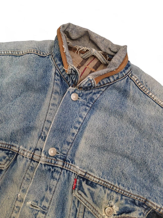 Vintage Levi's Lined Denim Trucker Jacket - Blanket Lined - 1980s/90s - Medium