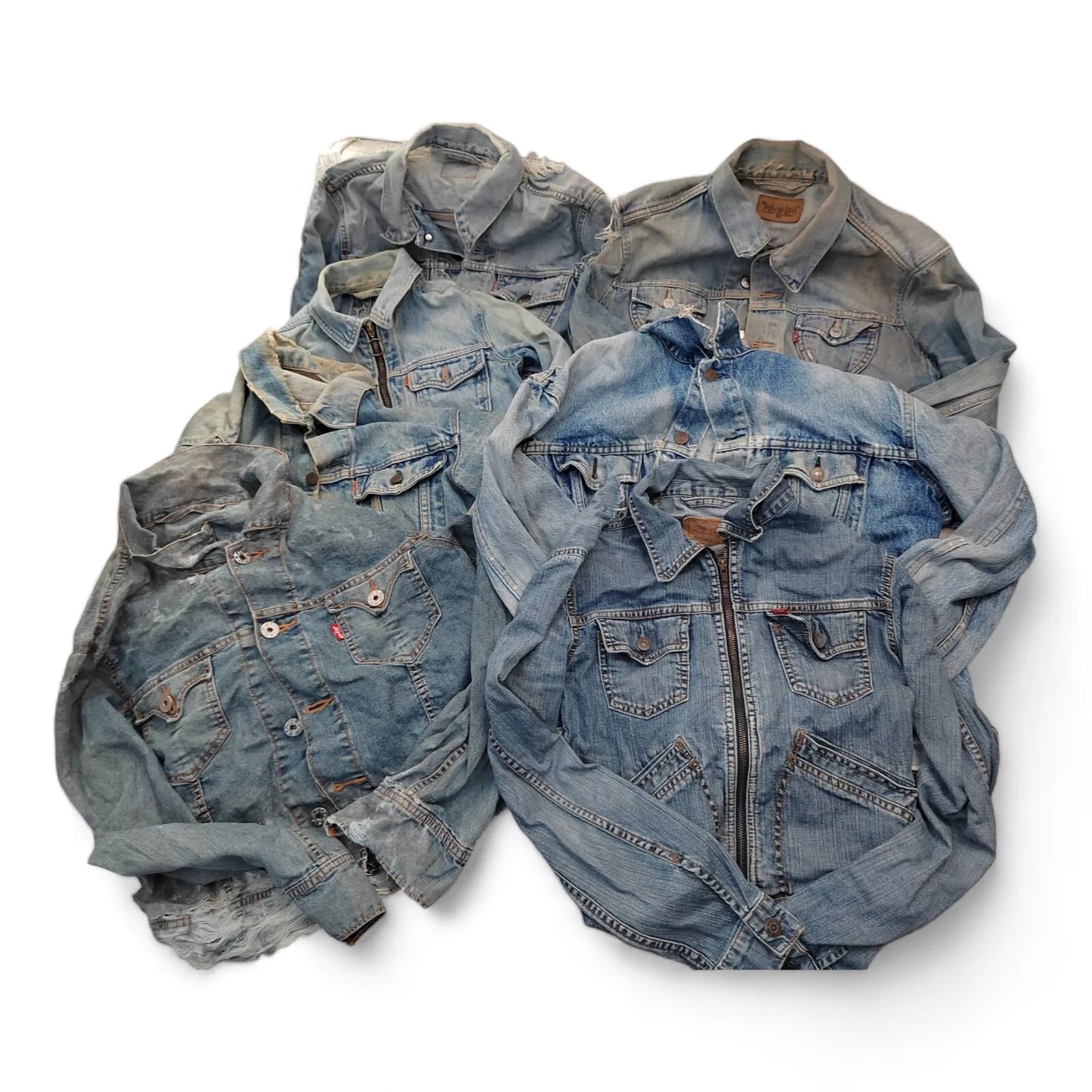 Levi Denim Jacket Grade C Damaged Bale x 10